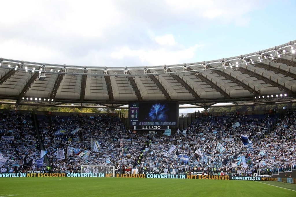 Match de foot de la Lazio de Rome - Curva Nord Stadio Olimpico