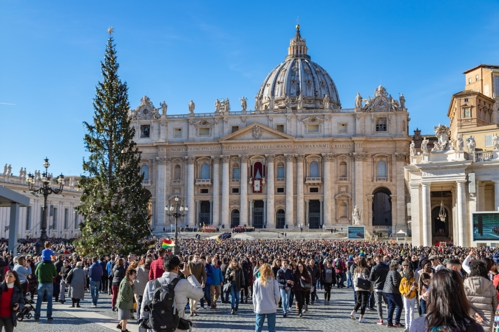 Messe du 25 décembre sur la Place Saint Pierre au Vatican