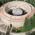 Vue d'en haut du Mausolée d'Auguste : monument cylindrique.