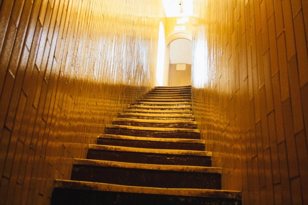 Escalier à monter pour aller à la coupole de la Basilique Saint Pierre