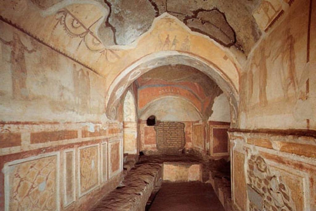 Intérieur de catacombes à Rome