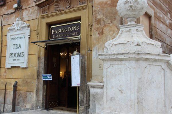 Devanture du Babington's Tea Shop à Rome