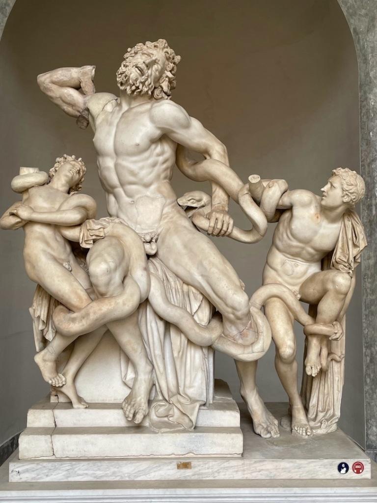 Statue de Laogoon avec ses fils dans les musées du Vatican