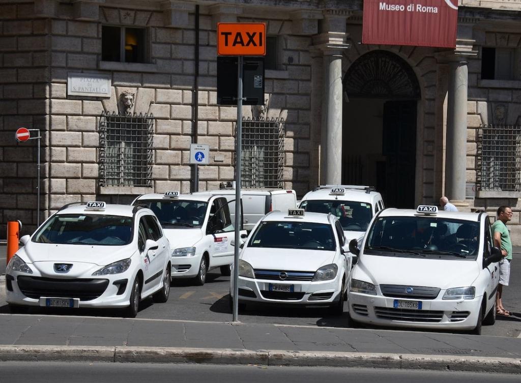 Station de taxis à Rome