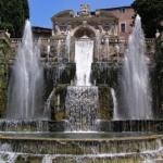 Fontaine Neptune dans une villa à Tivoli près de Rome