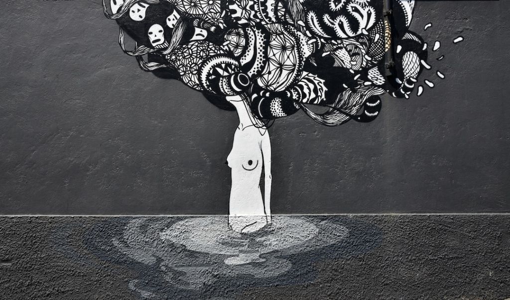 Oeuvre de Street art à dans le quartier Ostiense à Rome